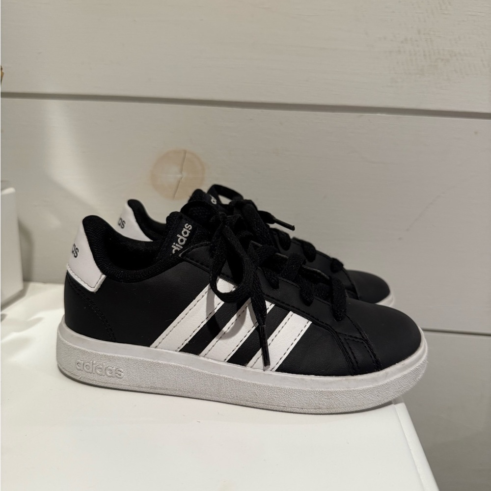 Adidas Kids Black and White Sneakers